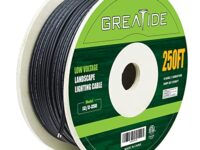 GREATIDE 12/2 Low Voltage Landscape Lighting Wire, Outdoor Direct Burial Cable, 12 Gauge 2 Conductor, 250 Feet