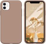 GUAGUA for iPhone 11 Case Liquid Silicone Soft Gel Rubber Slim Thin Microfiber Lining Cushion Texture Cover Shockproof Protective Anti-Scratch Phone Case for iPhone 11 6.1" Chocolate