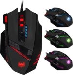 Gaming Mouse, Lychee High Performance USB Wired Optical Gaming Mice, RGB 4000 DPI Optical Sensor Professional 12 Buttons Programmable Gamer Mouse, Adjustable 24G Acceleration for Laptop/PC/Computer