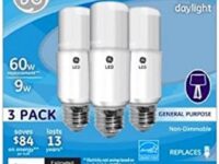 General Electric 63592 9W Wht Brig Rel Bulb 3 Pack Daylight LED Bright Stik