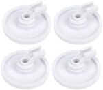 Gift2u Pack of 4 Dishwasher Rack Wheels, 154174501 Dishwasher Wheels Lower Rack, Easy to Install Dishwasher Wheels Brackets Replace 5300809640, AP2135554, 154294801, 612977, AH452448