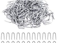 Glarks 200Pcs 20mm Wire Staples Steel Wire Fence Staples Set, Heavy Duty Galvanized Wire Staples U Shaped Nails U Staples for Woven Fencing and Wire Mesh