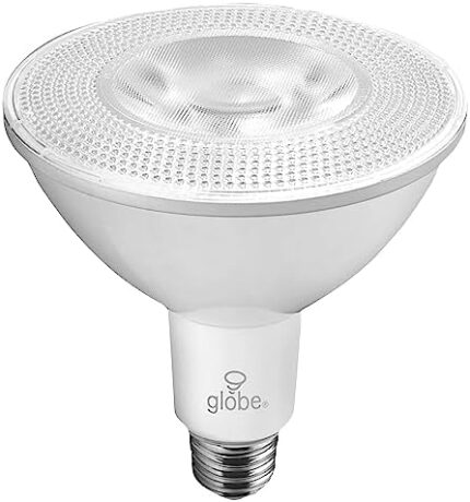 Globe Electric 50043 Wi-Fi Smart 10 Watt (90W Equivalent) Multicolor Changing RGB Tunable White Frosted LED Light Bulb, No Hub Required, Voice Activated, 2000K - 5000K, PAR38 Shape, E26 Base