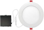 Globe Electric 6" LED Integrated Ultra Slim Recessed Lighting Kit, 12 Watts, Energy Star, IC Rated, Dimmable, Wet Rated, Fixed Flood, White Finish, 90933