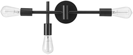 Globe Electric Hollins 18'' 3-Light Vanity Light, Matte Black