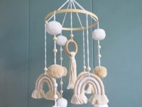 Goukurlsma Neutral Boho Rainbow Baby Mobile for Crib Mobile Nursery DéCor