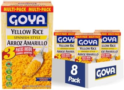 Goya Foods Yellow Rice Mix Multipack, 3 - 7 Ounce Packs (Pack of 8)