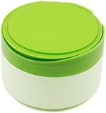 Green Plastic Empty Portable Baby Skin Care After-bath Powder Puff Talcum Powder Case Container Dispensor Make-up Loose Powder Box Holder Bottle Container Travel Kit With Powder Puff And Sifter