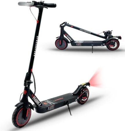 Gyrocopters Flash 5.0 2024 Electric Scooter Adult & Teens, 8.5” Burst Proof Tires | Speed 30km/h, Upto 30km 7500mah Robust Battery, 350W Powerful Brushless Motor Escooter with Dual Shocks