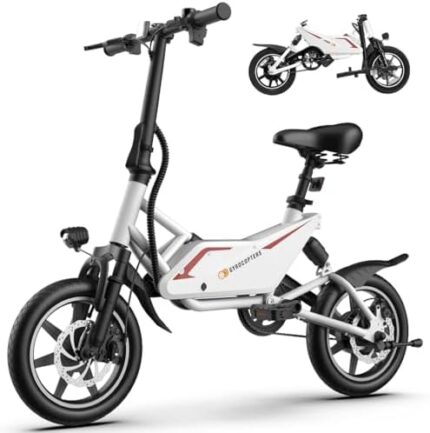 Gyrocopters Frost Electric Bike for Adults & Teens | Speed Upto 25kmph PAS Long Range Upto 60km | UL2849 Certified Safe Folding Ebike 350W Brushless Motor 36V Battery | 14" Tires Compact Bicycle