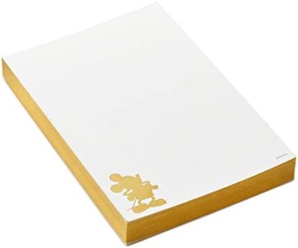 Hallmark Signature Disney Notepad (Gold Mickey Mouse Silhouette)