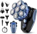 Head Shavers for Bald Men, Detachable 7D Electric Razor, IPX7 Waterproof Skull Shaver 3-Speed, Wet & Dry Mens Grooming Kit, LED Display Rotary Shaver Trimmer, USB Rechargeable