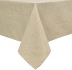 Hiasan Faux Linen Rectangle Tablecloth - Wrinkle Free, Washable Rust-Proof Rectangle Table Cloth for Kitchen Dining Room Holiday Table Cover for Party Dinner, Farmhouse, Beige, 54 X 108 Inch