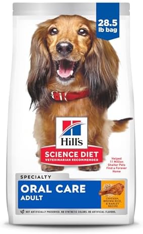 Hill's Science Diet Adult Oral Care Chicken, Rice & Barley Recipe Dry Dog Food for dental health, 28.5 lb Bag