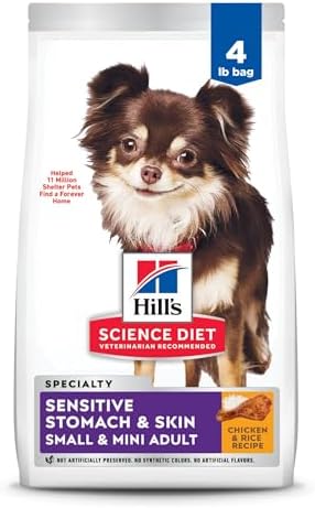 Hill's Science Diet Adult Sensitive Stomach & Skin Small & Mini Chicken Recipe Dry Dog Food, 4 lb bag