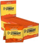 Honey Stinger Organic Orange Blossom Energy Chew | Gluten Free & Caffeine Free | for Exercise, Running and Performance | Sports Nutrition for Home & Gym, Pre and Mid Workout | 12 Pack, 21.6 Ounce