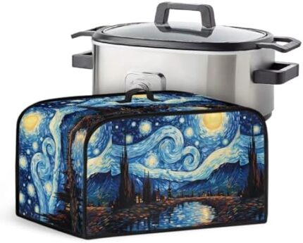 Hudotybom Starry Night Slow Cooker Cover Slow Cooker Cover with Mesh Pocket and Top Handle Small Appliance Cover Home Decor Kitchen Accessories