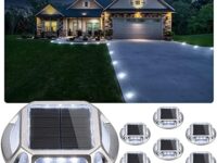 JACKYLED Solar Dock Lights Marine, Solar Driveway Lights Waterproof LED Solar Step Lights for Road Markers Sidewalk Backyard Garden Stairs (8Pack, Cool White)