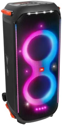 JBL PartyBox 710 Party Speaker with Powerful Sound, Built-in Lights and Extra deep bass, IPX4 splashproof, App/Bluetooth connectivity, Made for everywehere with a Handle and Built-in Wheels (Black)