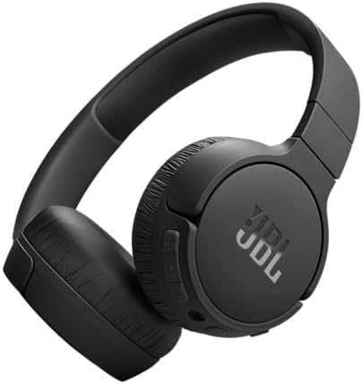 JBL Tune 670NC - Adaptive Noise Cancelling with Smart Ambient Wireless On-Ear Headphones, Up to 70H Battery Life with Speed Charge, Lightweight, Comfortable and Foldable Design (Black)