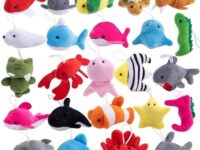 JOYIN 24 Pcs Mini Sea Animal Plush Toys, 3” Stuffed Sea Animal Bulk for Kids Birthday Party Favors, Basket Stuff, Pinata Fillers, Goodie Bag Fillers, School Prizes, Valentine's Day Party Supplies