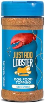 JUST ADD LOBSTER, Premium Natural Dog Food Topper, Single Ingredient Lobster Sprinkles, Healthy Pet Food Seasoning, Meal Topper for All Dog Breeds and Cats, Made in Canada, 100g