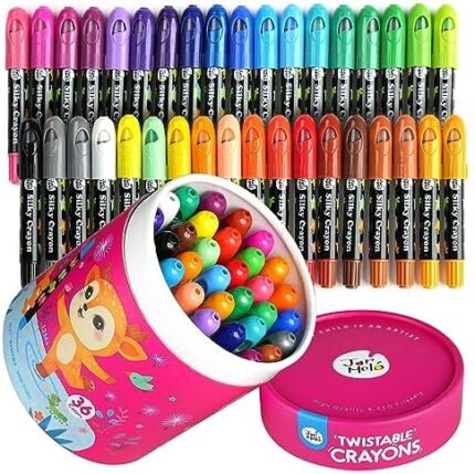 Jar Melo Jumbo Crayons for Toddlers, 36 Colors Twistable Crayons Non Toxic Washable Crayons, Easy to Hold Silky Large Crayons, Safe for Babies and Children, Gift for Boys and Girls Back to School