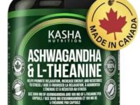 KASHA Nutrition Ashwagandha 3000 mg and L-theanine 100 mg Per Capsule | High Potency 10:1 Extract, Expert Formulated | Resistance to Stress, Promote Relaxation, Energy, Memory Enhancement, Sleep Aid & Rejuvenative Tonic | Proudly Canadian | No Additives (60 Count)