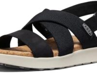 KEEN womens Elle Criss Cross Premium Comfortable Fashion Casual Wedge Sandals