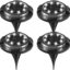 K.E.J. Solar Ground Lights Solar Outdoor Lights Waterproof Solar Garden Lights 4 Pack Solar Lights Outdoor Solar Powered Waterproof Landscape Lights for Garden Lawn Pathway Walkway Deck Yard