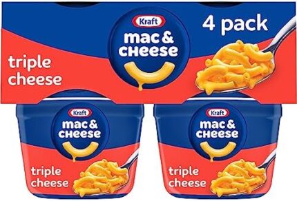 KRAFT Macaroni & Cheese Dinner Cups Triple Cheese 4-Pack