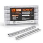 Kamsin 16 Gauge C-Type Hog Ring Staples, 1,000 PCS, Galvanized Steel, 1/2" (12.5mm) Inner Crown, 5/8" (16.9mm) Outside Crown for Pneumatic Hog Ring Gun in Cages Building or Fastening