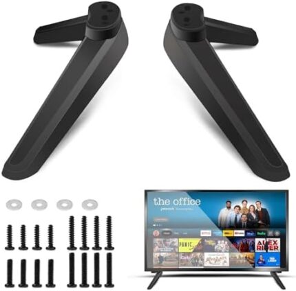 Kioiner Universal TV Base Stand, ABS TV Legs with Screws and Instruction, TV Stand Legs Replacement for Most Smart TV