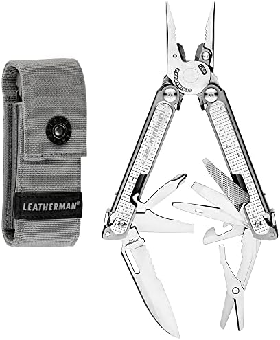 LEATHERMAN, Free P2 Multitool with Magnetic Locking, One Size Hand Accessible Tools, Made in The USA, with Premium Nylon Sheath