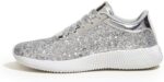 LUCKY STEP Women's Glitter Shoes Sparkly Lightweight Metallic Sequins Tennis Shoes