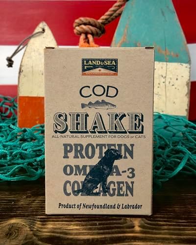 Land & Sea Cod Shake Supplement Topper. Blended Food Topper from Premium cod Meat. Single Ingredient Protein Supplement. Clean, Handmade upcycled cod Skins Packaged in Zero-Plastic.