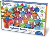 Learning Resources Alphabet Acorns Activity Set, Develops Letter Recognition, Educational Toys for Toddlers, Homeschool, Visual & Tactile Learning Toy, 78 Pieces, Ages 3+