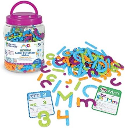 Learning Resources Skill Builders! Letter & Number Maker Classroom Set, 200 Pieces, Age 5+, Counting, Alphabet, Number Skills, Teacher Supplies, School Supplies, Letters and Numbers