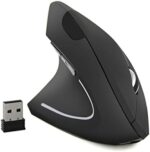 Left-Handed Mouse, Rechargeable 2.4G Wireless Ergonomic Vertical Mice with USB Receiver, 6 Buttons and 3 Adjustable DPI 800/1200/1600 for Laptop Computer PC Desktop (Left Hand)