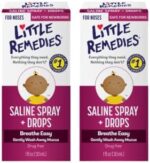 Little Remedies Saline Spray/Drops for Dry for Stuffy Noses, 1-Ounce (30 ml) (Pack of 2)