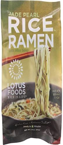 Lotus Foods Rice Ramen Noodles Jade Pearl Rice with Miso Soup (10x2.8 OZ)