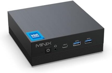 MINIX Z100-Aero Mini PC, Intel 12th Gen N100, 16GB DDR4, 512GB PCIe 3.0 X1 NVMe SSD Windows 11 Pro Mini PC, 4K Triple Display/1GB+2.5G LAN/USB-A 3.2/USB-C/WiFi 5/BT5.1/Vesa Mount/Support Auto Power On