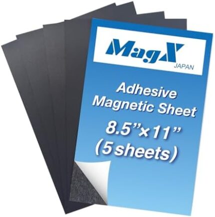 MagX Magnetic Sheets with Adhesive Backing, 8.5 x 11 Inch, 10 Sheets, Self Adhesive Magnetic Sheets, Magnet Sheets, for Crafts, Photos and Die Storage，Stationery, Office Supply (MVAL-8511)