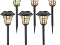 Maggift 6 Lumens Solar Garden Lights Solar Landscape Lights Solar Pathway Lights Outdoor for Lawn, Patio, Yard, Garden, Walkway, 6 Pack