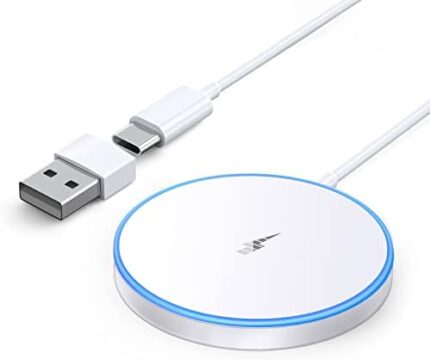 Magnetic Wireless Charger Fast Apple Mag-Safe Charger for iPhone 15 Pro Max/15 Pro/15/15 Plus/14/13/12 Series AirPods 3/2/Pro/Pro 2 LED Magnet Charging Pad Mag Safe Charger with Dual Charging Ports