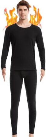 Mens Thermal Underwear Set Long Johns Thermals for Men Base Layer Top & Bottom Ultra Soft Sets Gifts for Men with Box