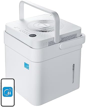 Midea Cube 20 Pint Dehumidifier for Basement and Rooms at Home for up to 1,500 Sq. Ft., Smart Control, Works with Alexa (White), Drain Hose Included, ENERGY STAR Most Efficient 2023