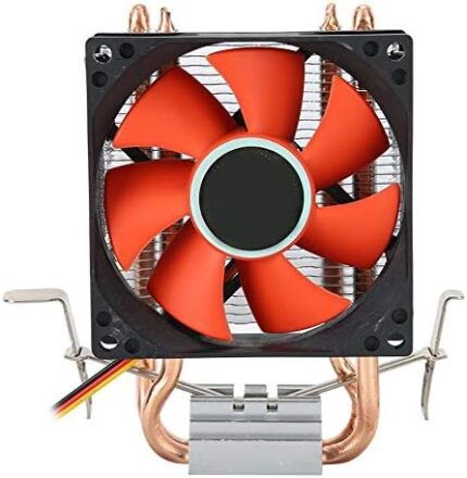 Mini CPU Cooling Fan, Mini 2 Heatpipes CPU Cooler Fan for FM1/AM3+/AM3/AM2+/AM2 for Intel LGA 1155/1156 CPU Cooler High Air Mute Fan Radiator