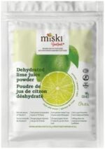 Miski Good Foods Lime Juice Powder, No Preservatives, No Artificial Flavours, Colours, Non-GMO, Gluten-Free, Vegan, Kosher, 100 g (8 x 12.5 g Packets), Green