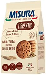 Misura Fibrextra, Whole Wheat Biscuits, High in Fibre, Product of Italy, Non GMO, 330g